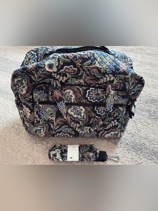 Vera Bradley Handbags - Vera Bradley Grand Traveler Travel Duffel Bag Java Blue Quilted Large Carry-on